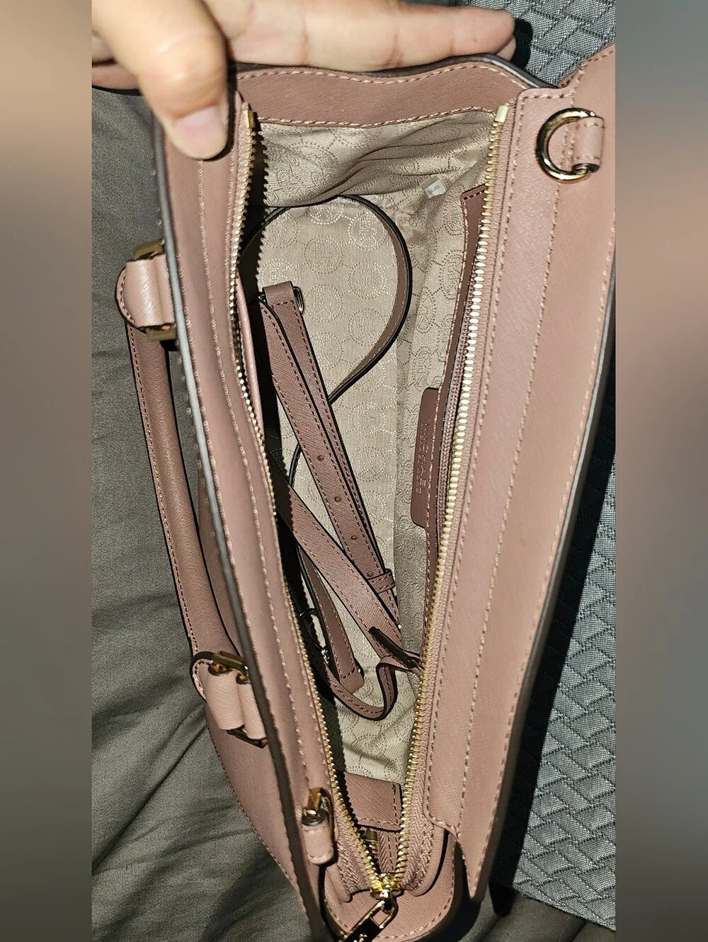 Authentic Michael Kors Pink Saffiano Leather Tote Bag